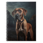 Carnet Rhodesian Ridgeback Halloween effrayant (Devant)
