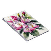 Carnet Rhododendron - Fleurs aquarelle (Côté Droit)