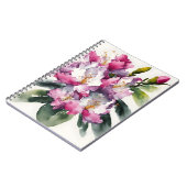 Carnet Rhododendron - Fleurs aquarelle (Côté gauche)