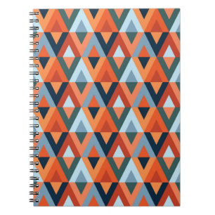 Carnet Rhombus colorés et triangles motif