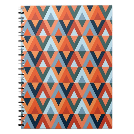 Carnet Rhombus colorés et triangles motif (Devant)