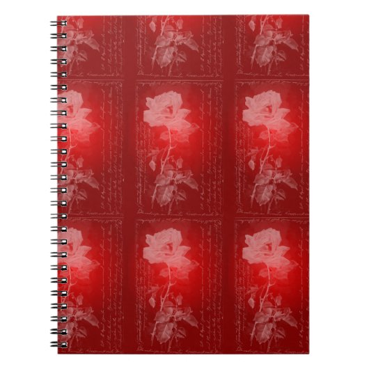 Carnet Rich Red Rose (Devant)