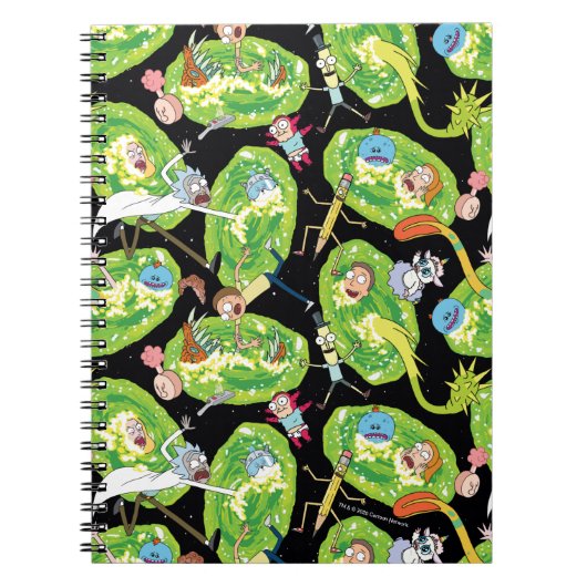 Carnet RICK ET MORTY™ | Motif de portails en panne (Devant)