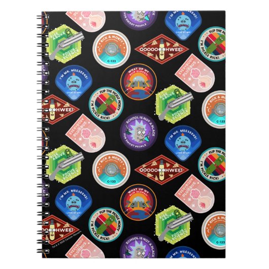 Carnet RICK ET MORTY™ | Motif des patchs d'espace externe (Devant)