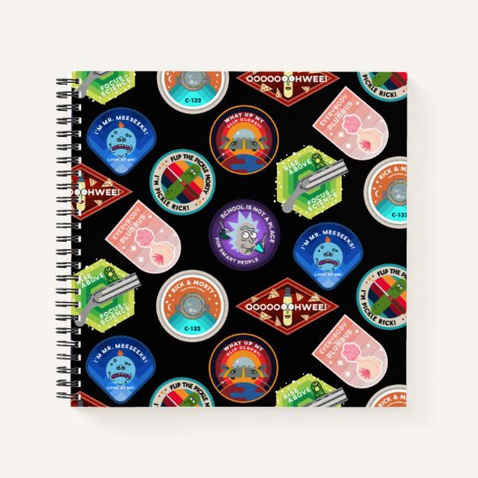 Carnet RICK ET MORTY™ | Motif des patchs d'espace externe (Devant)