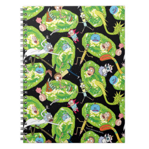 Carnet RICK ET MORTY™  Motif des portails en panne
