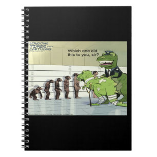 Carnet Rick London Drôle de dinosaure alignement de la po