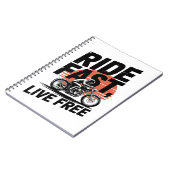 Carnet Ride Fast Live Bicyclist T-shirt (Côté gauche)