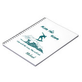 Carnet "Ride the Wave" Inspirational Surfing Graphic (Côté gauche)