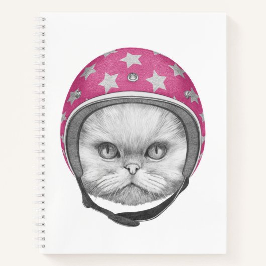 Carnet Rider en moto chats perse (Devant)