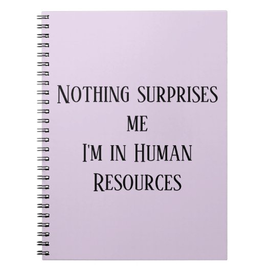 Carnet Rien ne me surprend, je suis des Ressources Humain (Devant)