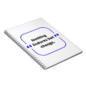 Carnet Rien Ne S'Arrête, Mais Changement (Côté Droit)