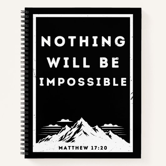 Carnet Rien ne sera impossible Matthieu 17:20 (Devant)