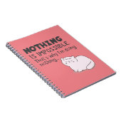 Carnet Rien N'Est Impossible - Pistons De Chat Drôle (Côté Droit)