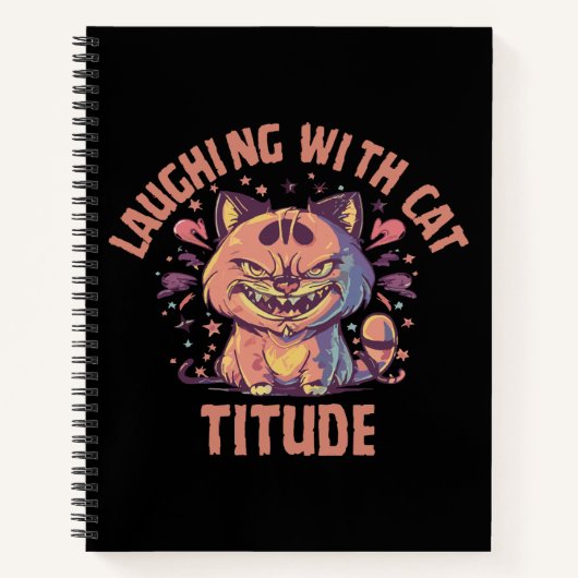 Carnet Rire avec une attitude de chat (Devant)