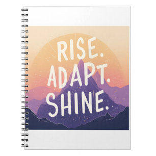 Carnet Rise Adapt Shine - Inspirational Mountain Sunrise