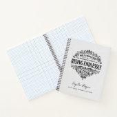 Carnet Rising Endlessly Women Vintage Typography (Intérieur)