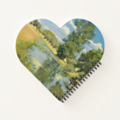 Carnet Rivière à travers un paysage de récolte, été (Dos)