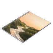 Carnet Rivière argentée rêveuse Collines vertes Minimal N (Côté gauche)