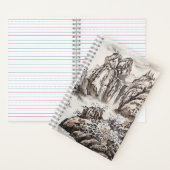 Carnet Rivière Yangze avec cascade (À l'intérieur)