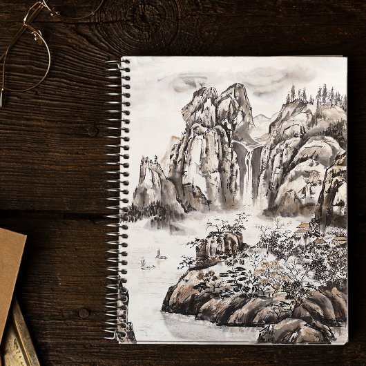 Carnet Rivière Yangze avec cascade