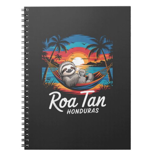 Carnet Roatan Sloth, Roatan Honduras Sloth, Roatan T-Shir (Devant)