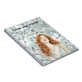 Carnet Robe à menthe rouge florale (Côté Droit)