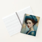 Carnet Robe bleue et foulard (Intérieur)
