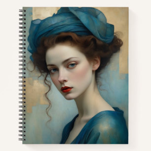 Carnet Robe bleue et foulard