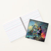 Carnet Robe d'argent Priestess Occult Dark Witchk AI Art (Intérieur)