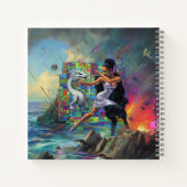 Carnet Robe d'argent Priestess Occult Dark Witchk AI Art (Dos)