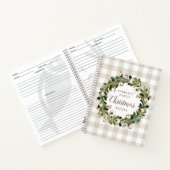 Carnet Robe de coton beige rustique Wreath Famille de Noë (Intérieur)