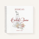 Carnet Robe de mariage Fleurs d'automne Invitée à la douc (Devant)