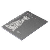 Carnet Robe de mariée grise chic en dentelle moderne douc (Côté gauche)