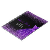 Carnet Robe Fausse Paillette Violet Foncé pour Invité de (Côté gauche)