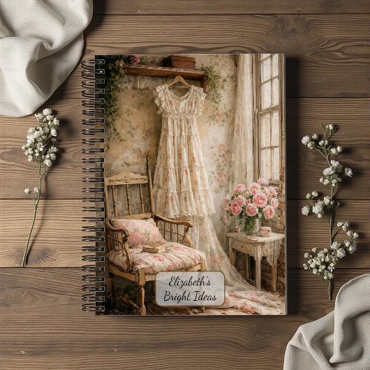 Carnet Robe Fleurie Shabby Chic
