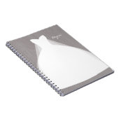 Carnet Robe mariage Moderne Glamour Fête des mariées Gris (Côté Droit)