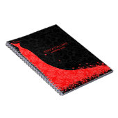 Carnet Robe Mariage noir & rouge & dentelle Vintage (Côté Droit)