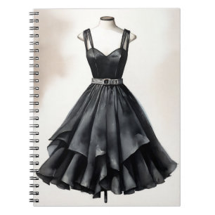 Carnet Robe noire élégante vintage LBD robe de mariage no