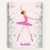 Carnet Robe Parties scintillant rose Cheveux foncé Baller (Devant)