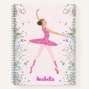 Carnet Robe Parties scintillant rose Cheveux foncé Baller