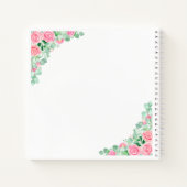 Carnet Robe rose Floral Élégant Script Customisé (Dos)