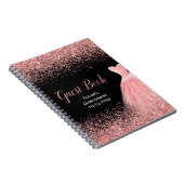 Carnet Robe rose fuchsia Fausse brillance Invité de Quinc (Côté Droit)