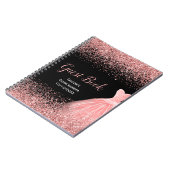 Carnet Robe rose fuchsia Fausse brillance Invité de Quinc (Côté gauche)