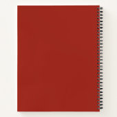 Carnet Robe rouge et couronne de fleurs (Dos)