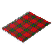Carnet Robertson tartson rouge vert plaid (Côté gauche)