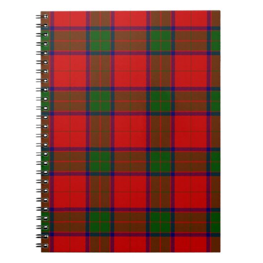 Carnet Robertson tartson rouge vert plaid (Devant)