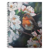 Carnet Robin aux fleurs de cerisier (Devant)