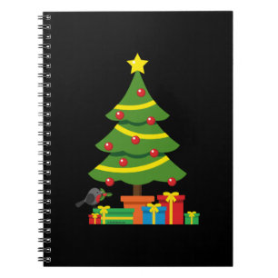 Carnet Robin Et Coloré Présents Sous Arbre De Noël