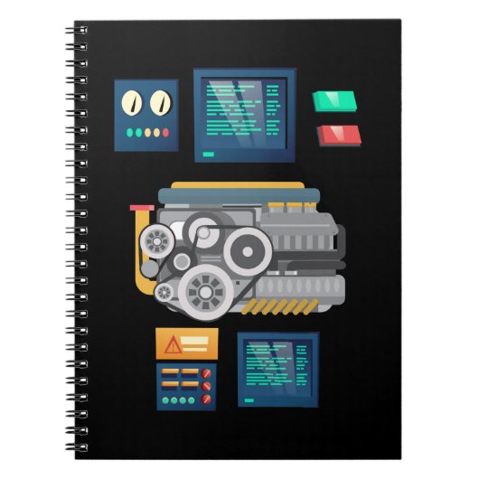 Carnet Robot cool Intelligence artificielle (Devant)